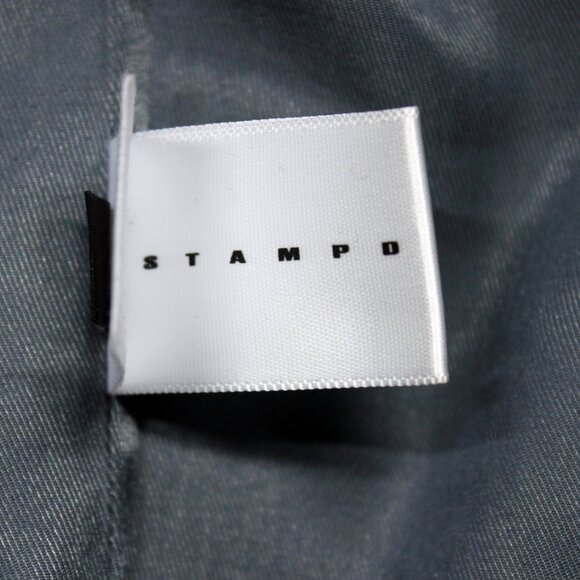 Stampd Plaid Cropped Sherpa Jacket • Blue/Grey Micro Sherpa • Oversized - Picture 11 of 15